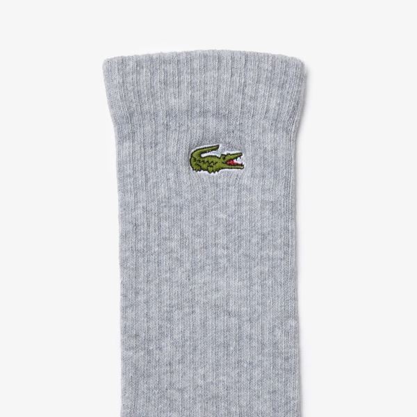 Lacoste Three-Pack Of Lacoste SPORT High-Cut Cotton Socks Pánské - Ponožky Šedé / Bílé / Černé | CZ-